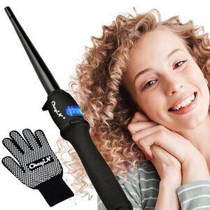 CkeyiN Curling Wands 9-19mm Curling Wand for Long & Short Hair